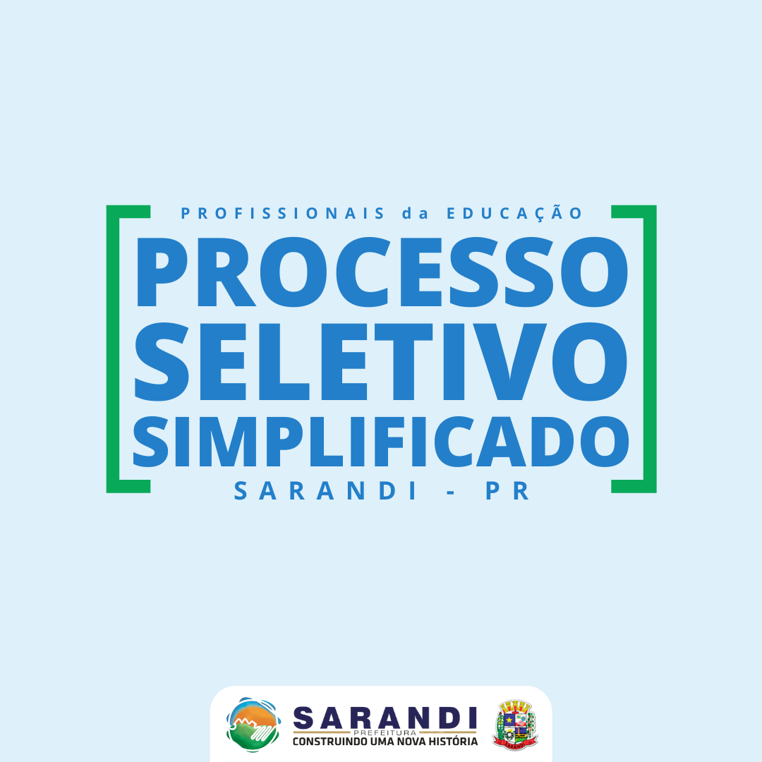 Processo Seletivo Simplificado para contratação temporária de Profissionais da Educação